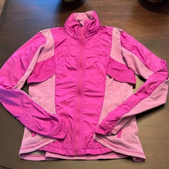 LULULEMON Vintage Purple Pink Zip Up Fleece Jacket 6/S - Picture 1 of 6